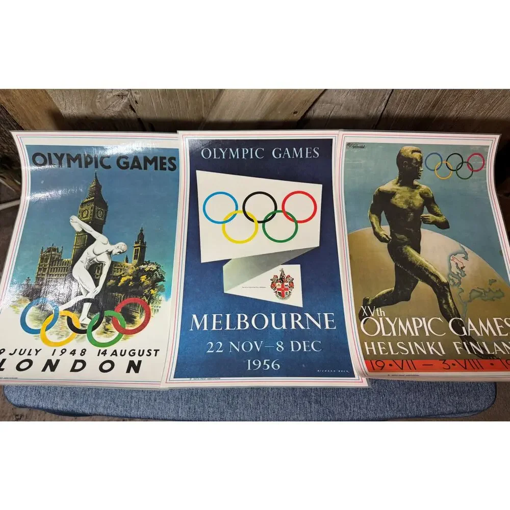 Set of 6 Vintage Marathon 1972 Munich Olympics BC Comics Plastic Placemats